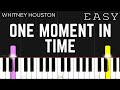 Whitney houston  one moment in time  easy piano tutorial