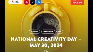 30 MAY National Creativity Day
