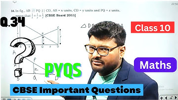 In fig., AB || PQ || CD, AB = x units, CD = y units and PQ = z units, prove that 1/x+1/y=1/z.