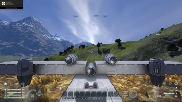 Space Engineers first try of aerodynamics mod