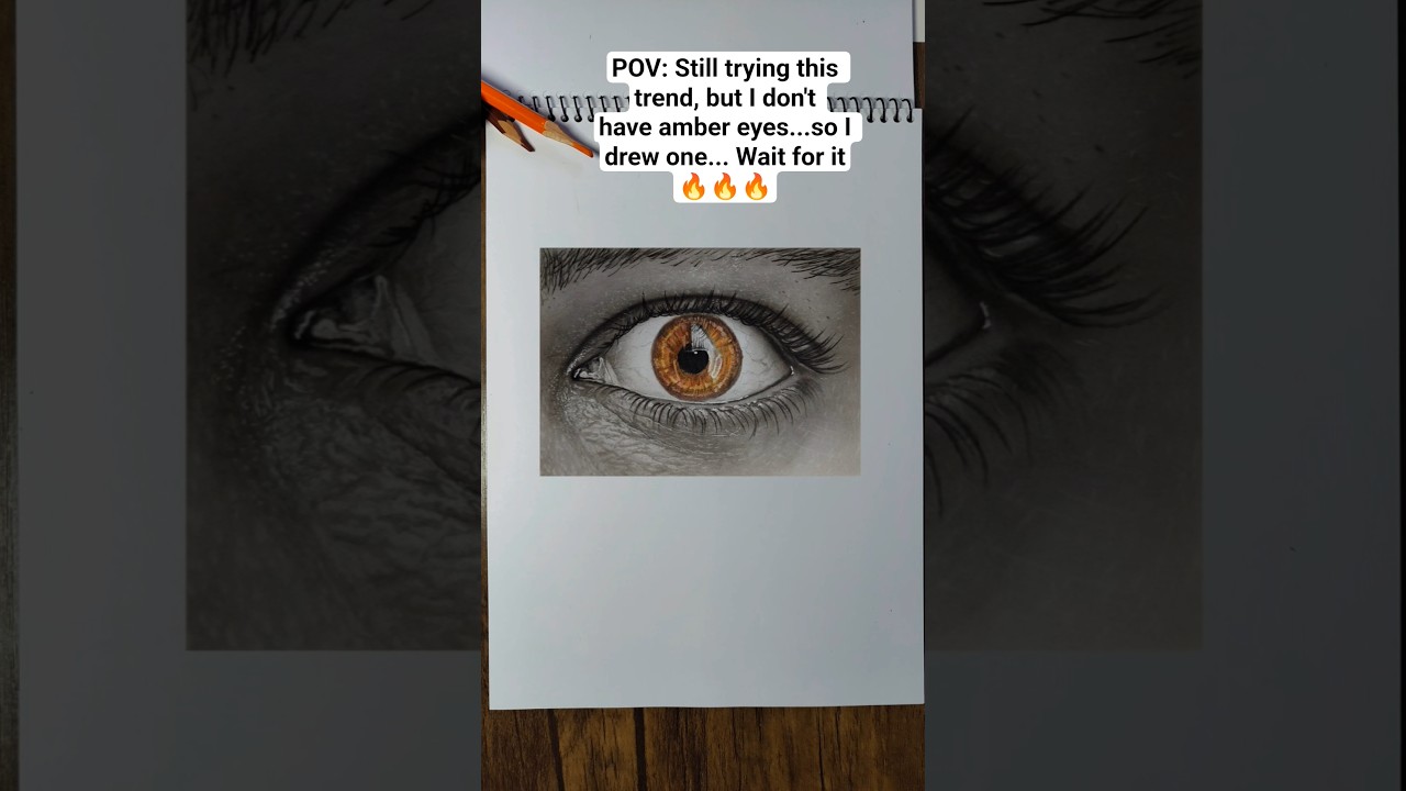 Amber Eyes Drawing🔥 