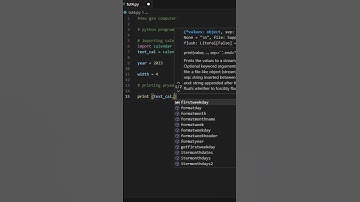 how to make calendar in python || Coding Status #shorts #python #shortvideo #newshort