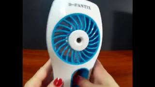 D FantiX Handheld Water Misting Fan Review, Medium fan speed and a light mist