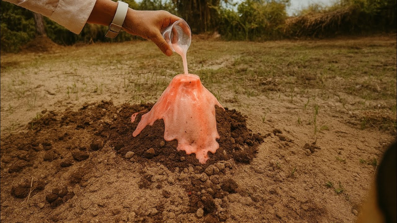 How to make volcano 🌋  with vinegar and baking soda | Easy Science Experiment