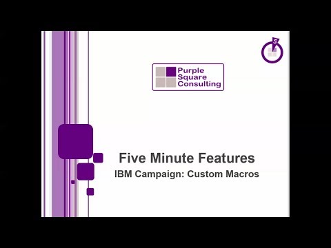 Come usare personalizzato Macro - IBM Unica Campaign Tutorial