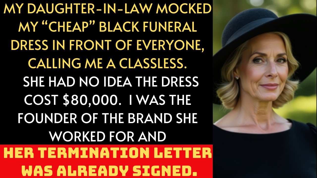 На похоронах мужа невестка высмеяла моё платье. Она понятия не имела, кто я такая.