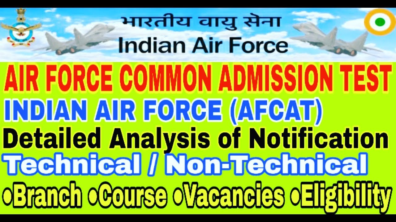 Indian Air Force AFCAT Notification Details 2019-20