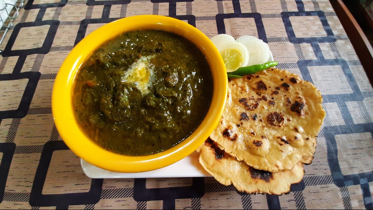 Recipe of Punjabi Sarson ka Saag without Bathua Garlic Sarso Palak
