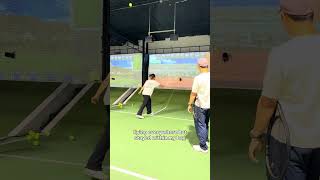 Modern tennis court in Fullerton, indoor tennis simulation in Orange County #thingstodo