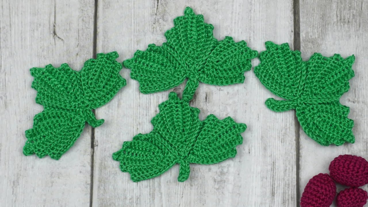 HOJAS DE PARRA TEJIDAS A CROCHET, FACILES DE HACER YouTube