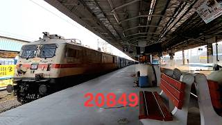 20849/Bhubaneswar/BBS--Rameswaram/RMM Weekly SF Express Skipping Tambaram/TBM | WAP7 | VSKP | 37446