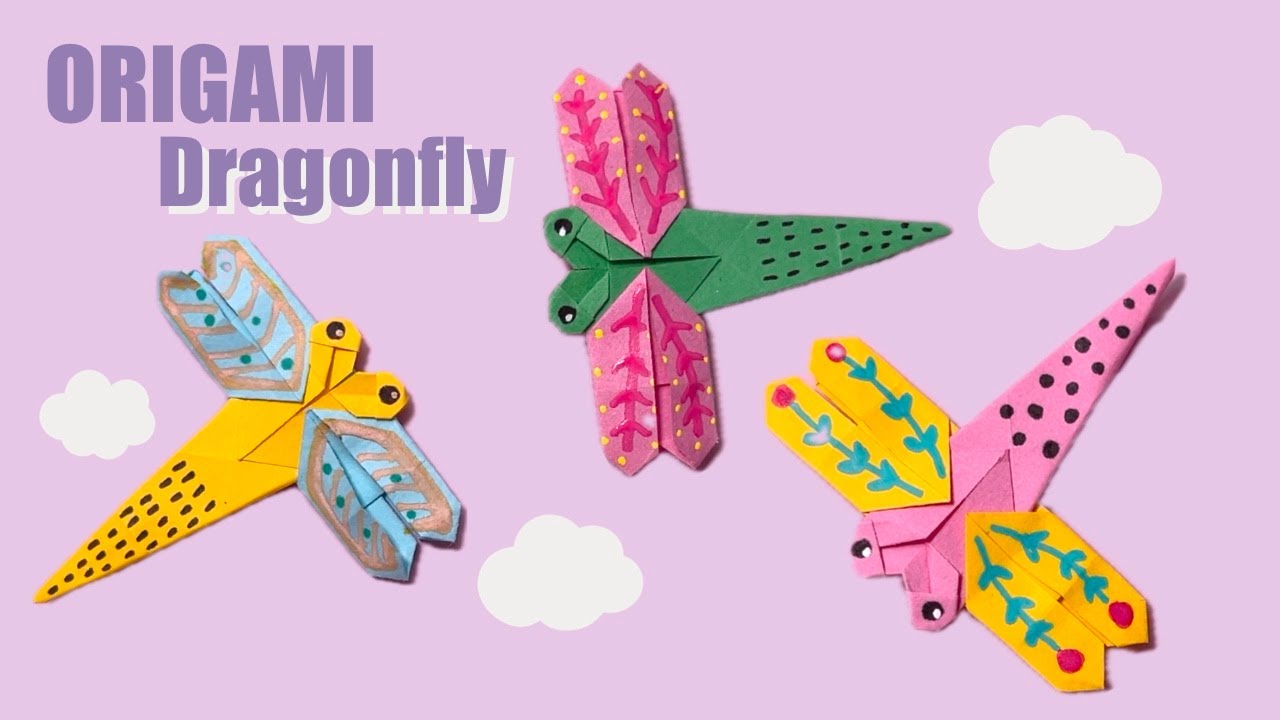 Adorable Paper Dragonfly Origami 🦋 | Simple & Fun DIY Craft