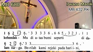 Madah Bakti 680, Madah Bakti 632 Regio Kalimantan, Bapa Kami, Gaya Dayak Ma'anyan, Lagu Misa