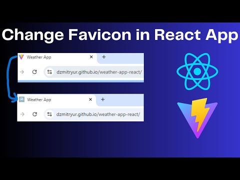 How to change default Favicon in a React App created with Vite?
