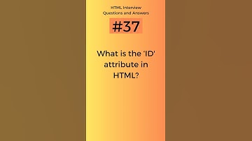 What is the ID attribute in HTML | HTML Interview Questions and Answers Part - 37 #shorts #viral