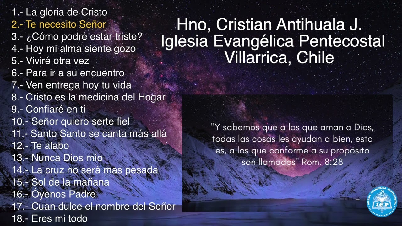 Hermano Cristian Antihuala Jiménez de la Iglesia Evangélica Pentecostal en Villarrica, Chile.