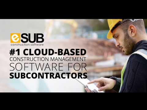 eSUB Construction Software - Platform Preview
