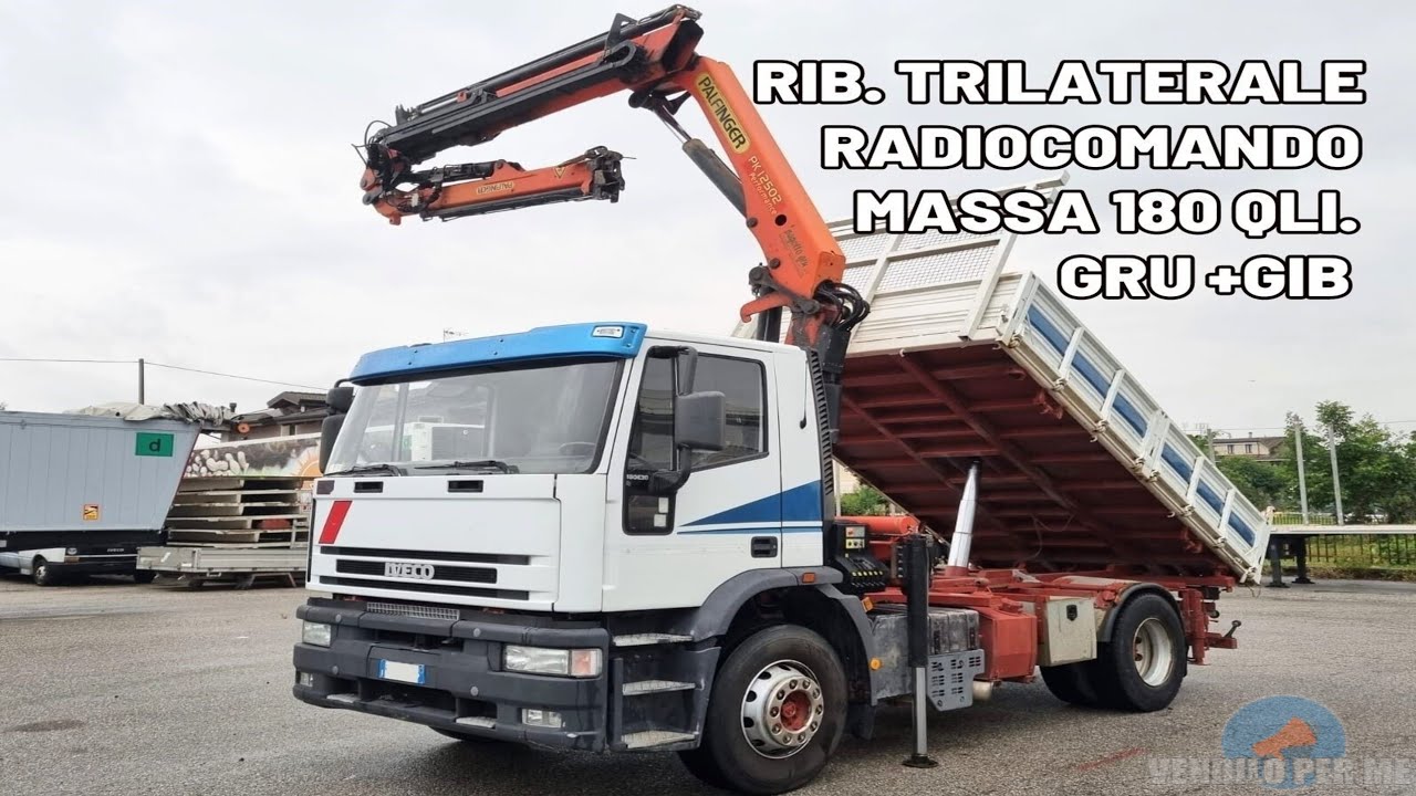 Iveco 180E30 180 Q.li Ribaltabile con Gru Palfingher - Cod. BRIV1028