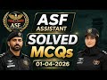 ASF Assistant Paper 01 April 2026 (Batch 1) | Complete Solved MCQs | BPS-15 Paper| Full Solved Paper