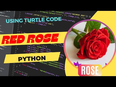 Red Rose Using Python Turtle Code | Python Programming Hub - YouTube