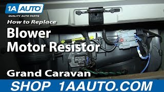 How To Replace Blower Motor Resistor 01-03 Dodge Grand Caravan