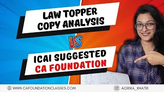 Business Law Topper Copy Analysis | ICAI Suggested | CA Foundation Online Classes| Agrika Khatri