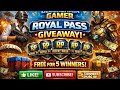  😱 Free Royal Pass for 5 Winners | PUBG Giveaway 💥