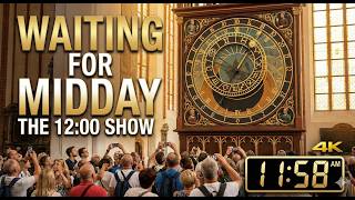 Waiting for Midday in Gdansk 🕰️ | The 12:00 Show of the Astronomical Clock 4K
