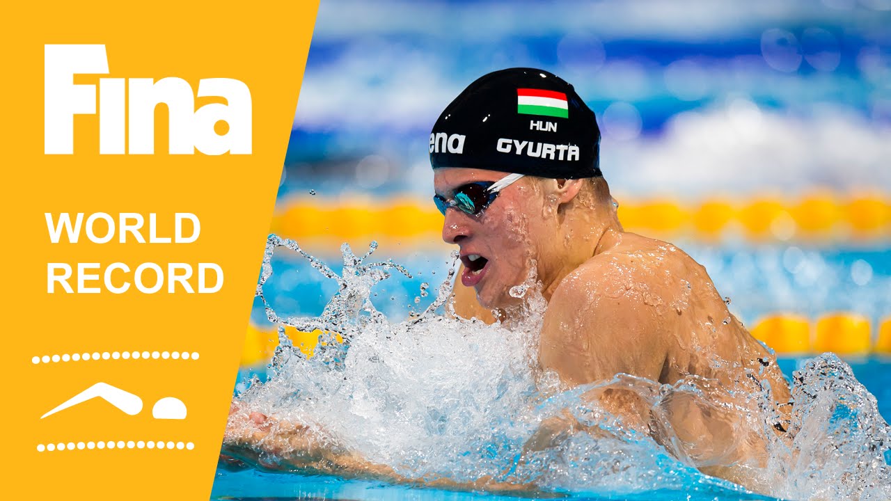 DUBAI2014: GYURTA Daniel (HUN) WR setter in the Men's 200m Breaststroke