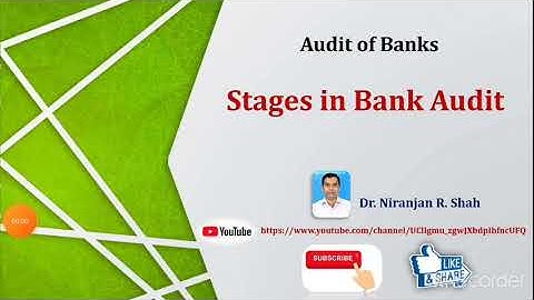 Stages of Bank Audit || Steps of Bank Audit |Dr. Niranjan Shah | Specialized Areas in Auditing मराठी