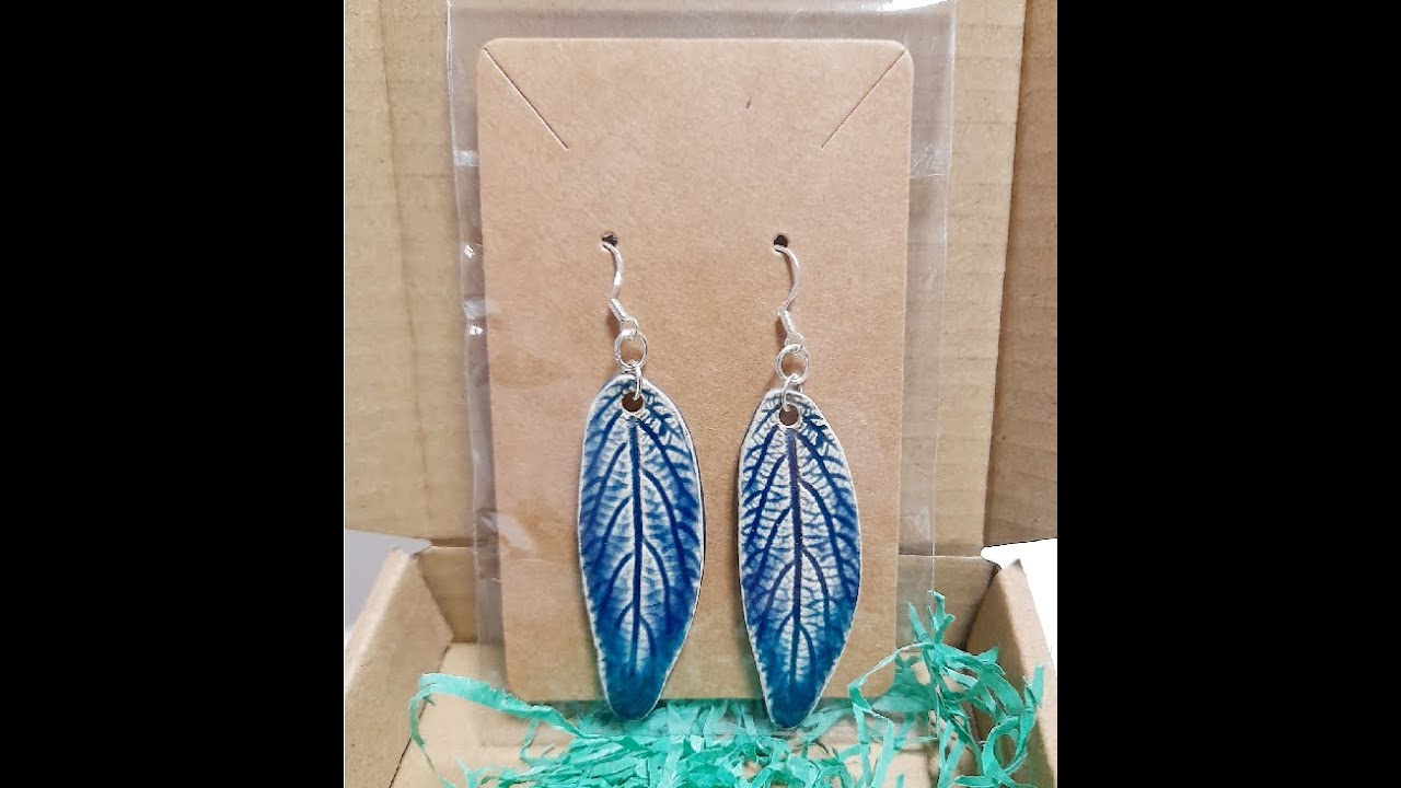 Joyería de cerámica con hoja 🍁🌿