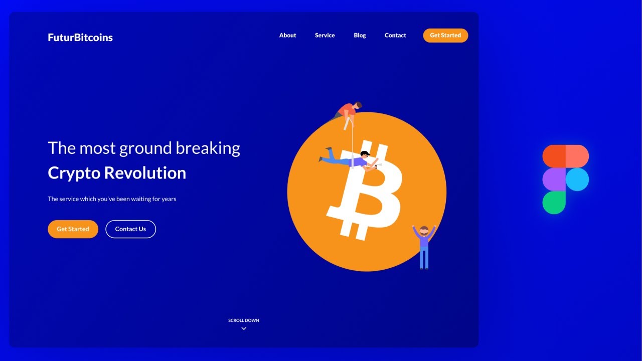 Design a Crypto Bitcoin Website Design in Figma