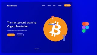 Design a Crypto Bitcoin Website Design in Figma