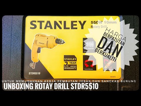 Unboxing Stanley STDR5510 Rotary Drill 550w/Untuk Buat Jebak *ADIK BERADIK STANLEY*
