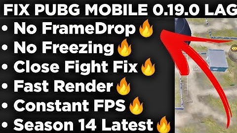 100% Lag Fix Pubg Mobile 0.19.0 | Best Config Ever