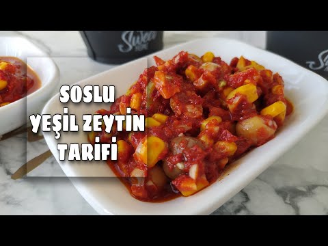 Kahvaltılık Soslu Yeşil Zeytin Tarifi (Videolu) - Nefis Yemek Tarifleri