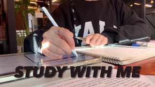 ❤️4-HOUR Study With Me  KOREA 📑 pomodoro 50/10 No music Real sounds, note taking ASMR 🎧