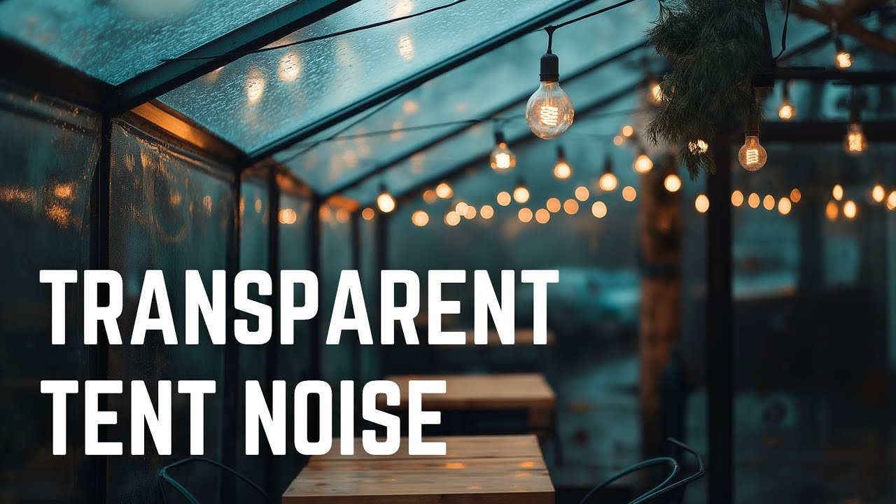 TRANSPARENT TENT RAIN | 12 Hours | Black Screen | No Midway Ads | Relax/ Focus/ Sleep/ Calm Anxiety