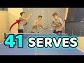 Every table tennis serve in 101 seconds
