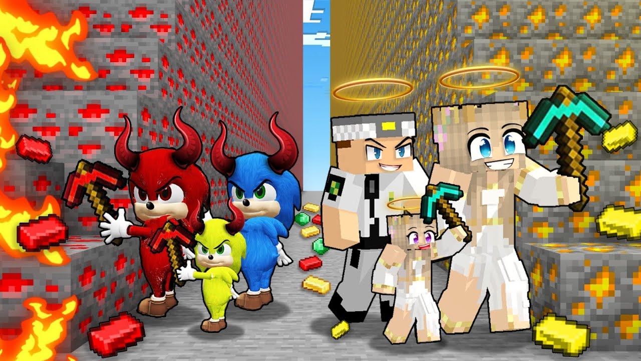 MELEK BERCA AİLE VS ŞEYTAN BEBEK SONİC AİLE MADEN KAPIŞMASI!