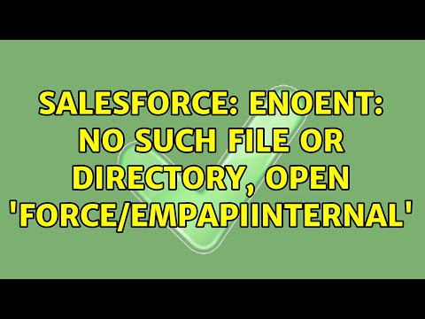 Salesforce: ENOENT: no such file or directory, open 'force/empApiInternal'