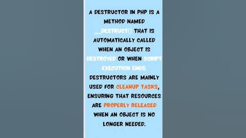 PHP Destructor video  | kaashiv Venkat  #kaashivinfotechreviews #kaashivinfotech