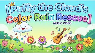 Puffy the Cloud Saves the Rainbow! 🌈 Color Rain Adventure for Kids | Flow & Learn