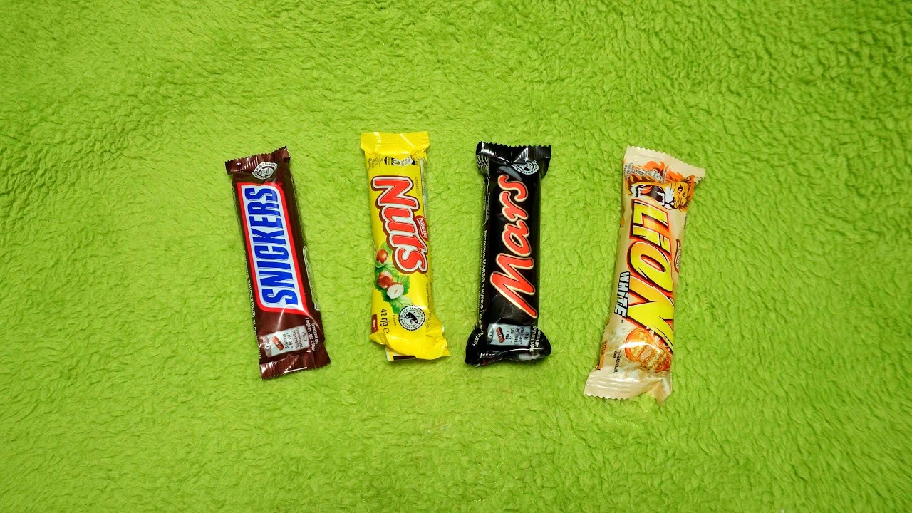 Top Chocolate Bars | Unpacking ASMR Satisfying Candy (Snickers, Nuts, Mars & Lion)