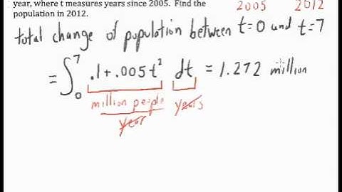 Integrating a rate to find total change