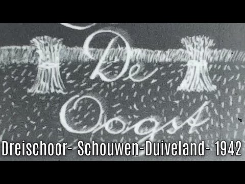 De oogst in 1942 in Dreischor op Schouwen-Duiveland in Zeeland