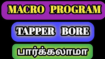 MACRO PROGRAM II TAPER CIRCULAR POCKET PROGRAM DEFINITION.