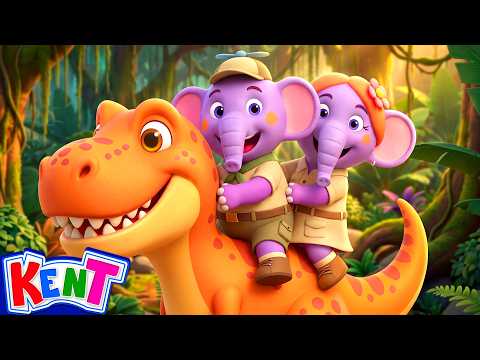 🦖 T-Rex Finger Where Are You? | Cute Dinosaur Song for Kids | Kent The Elephant