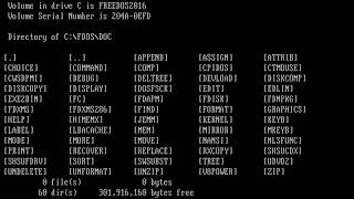 Using FreeDOS - CD and DIR