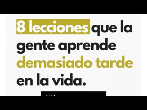 8 LECCIONES QUE
